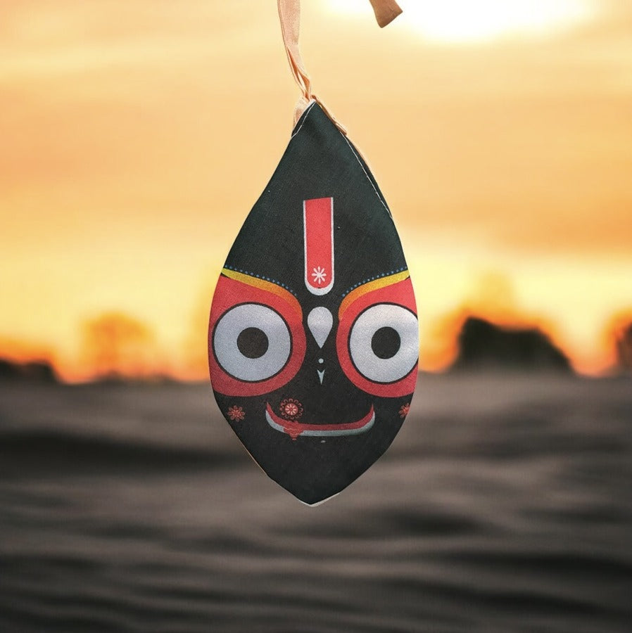 जगन्नाथ जी प्रिंटेड डिज़ाइन जपबैग माला झोली