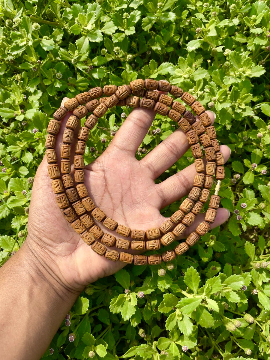 3 Round Radha Name Original Tulsi Mala