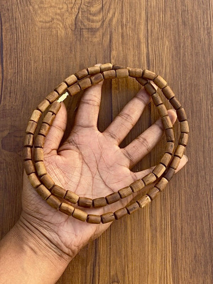 2 Round Brown Original Tulsi Mala Long beads | Thick Size