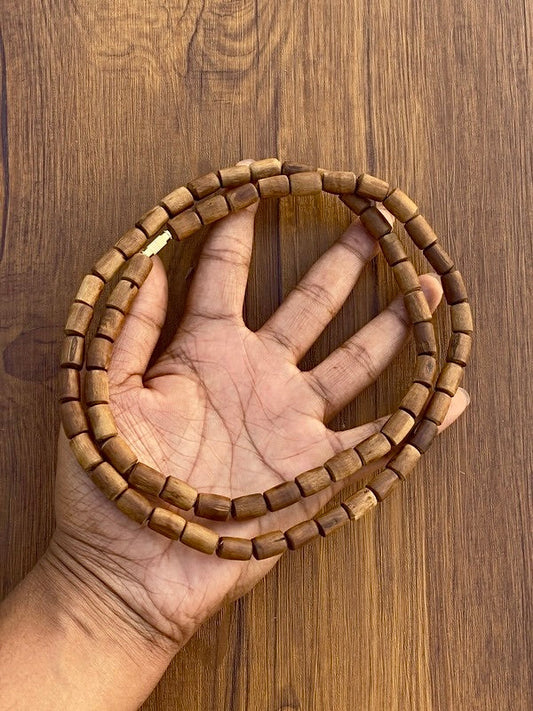 2 Round Brown Original Tulsi Mala Long beads | Thick Size