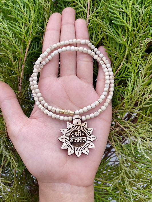 Shri Sitaram Locket Original Tulsi Mala