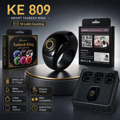 E 809 Smart Tasbeeh Ring – App-Controlled Zikr Counter