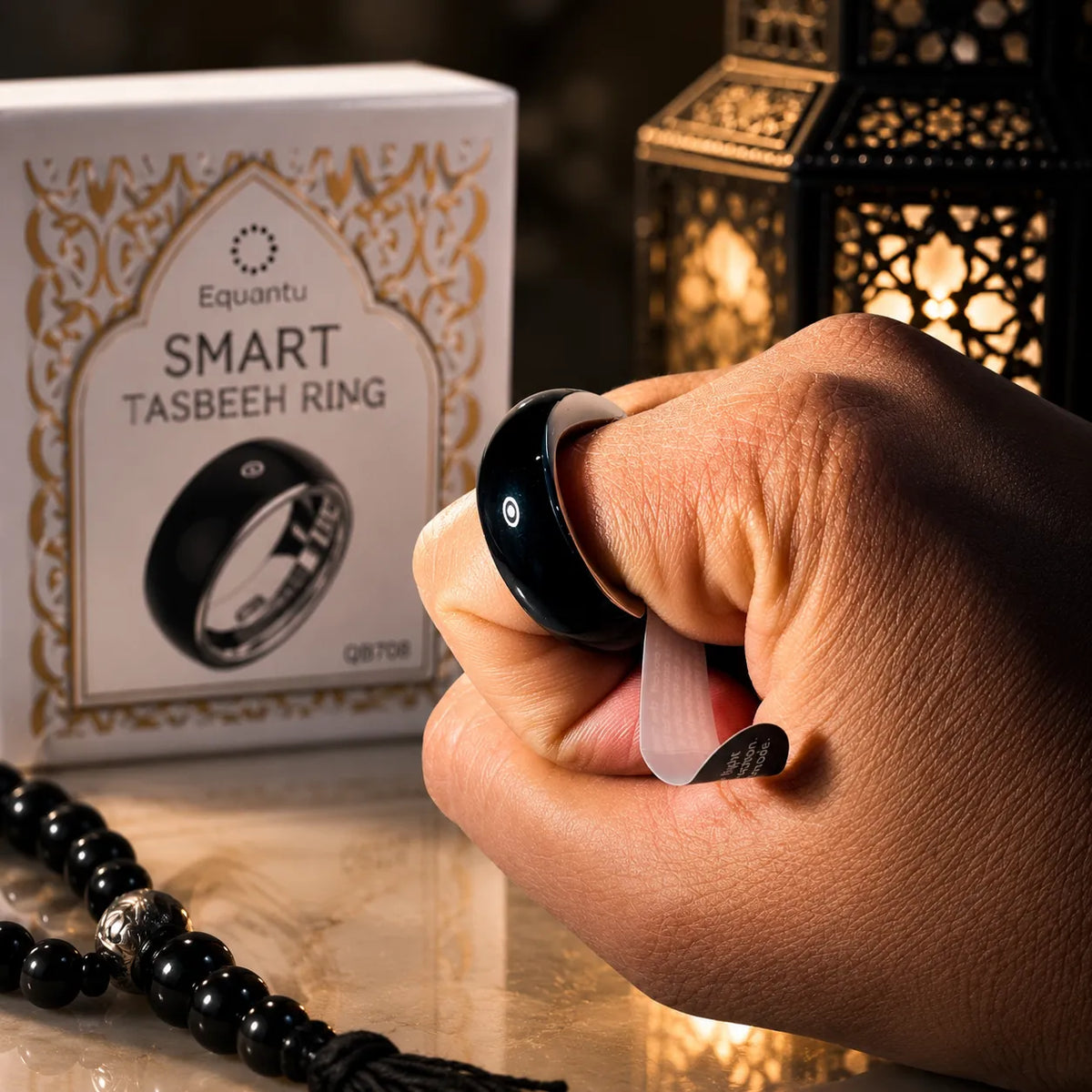 Equantu QB708 Smart Tasbeeh Ring – Digital Zikr Counter