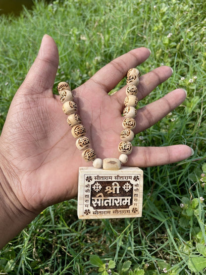 Shri Sitaram Bhaktmal Locket & Sita Ram Name Original Tulsi Mala