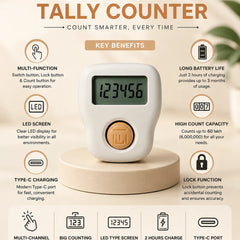KE 111 Rechargeable Digital Naam Jap Counter – 60 Lakh Counting