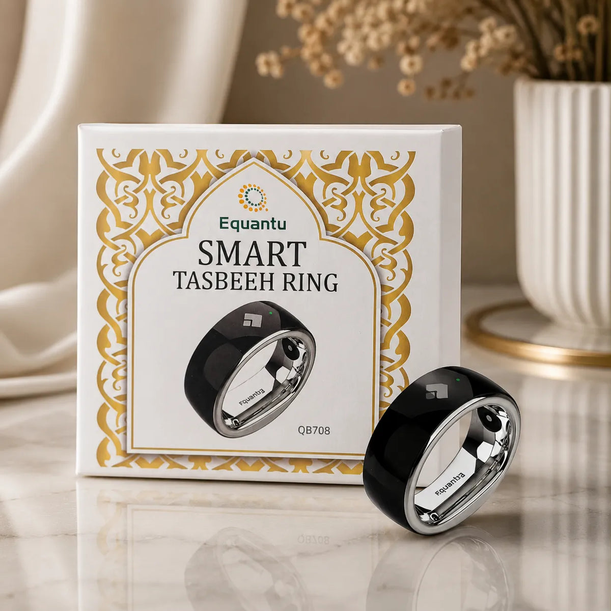 Equantu QB708 Smart Tasbeeh Ring – Digital Zikr Counter