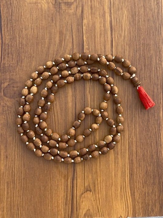 108+1 Brown Original Tulsi Japmala(Size 10 mm)