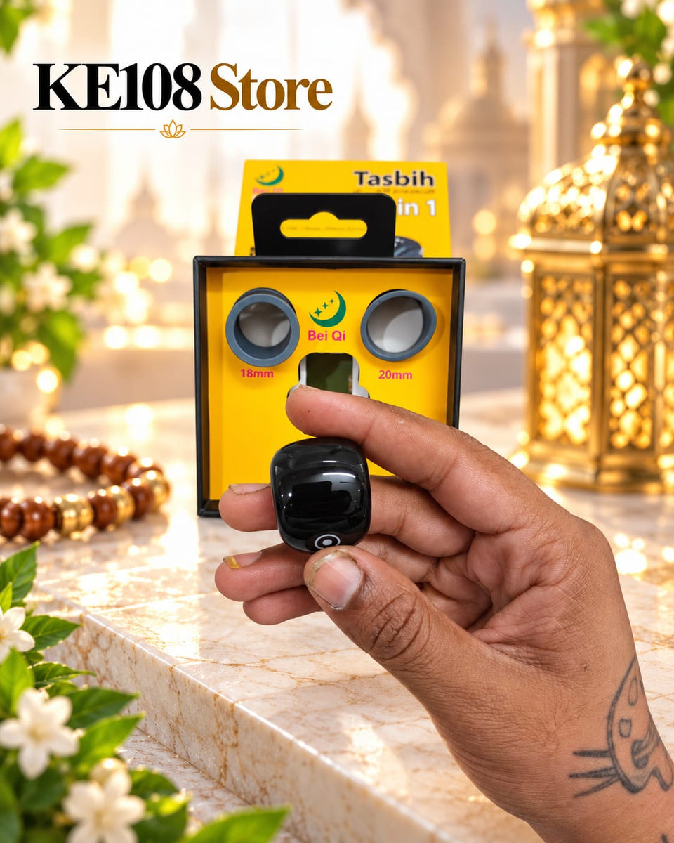 Bei Qi S 8pro Smart Tasbih 3-in-1 Ring - Digital Zikr Counter with OLED Display & 3 Interchangeable Sizes (18mm, 20mm, 22mm)