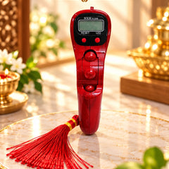 2058 Mala Counter - Digital Finger Counter with LED Light, Up to 1 Lakh Counting, Ergonomic Grip & Reset Button