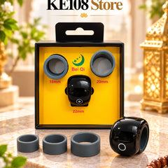 Bei Qi S 8pro Smart Tasbih 3-in-1 Ring - Digital Zikr Counter with OLED Display & 3 Interchangeable Sizes (18mm, 20mm, 22mm)