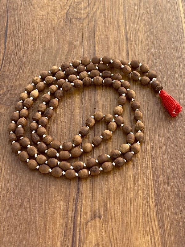 108+1 Brown Original Tulsi Japmala(Size 10 mm)