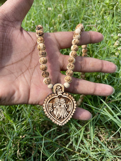 Radha-Krishna Locket & Radha Krishna Name Original Tulsi Mala
