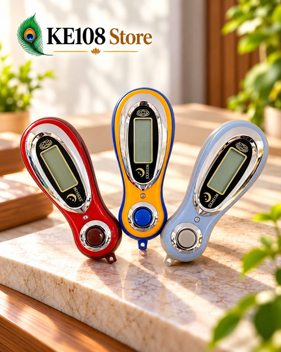 Digital Mala Counter (SXH5136) - Up to 1 Lakh Count, LCD Screen, Separate Reset Button, Lanyard & Replaceable Battery