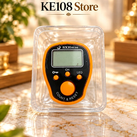 KE305 LED Nam Jap Counter (SXH5136) - 5 Independent Channels, Up to 50 Lakh Counting, Lock/Unlock Feature & 12 Colors