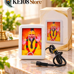 Big LED Naam Jaap Speaker (KE SP-02) - Plug-In Devotional Chanting Audio Box with Power Switch, Volume Knob & Power Cord
