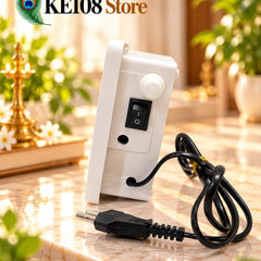Big LED Naam Jaap Speaker (KE SP-02) - Plug-In Devotional Chanting Audio Box with Power Switch, Volume Knob & Power Cord